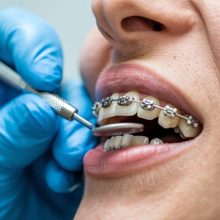 Caring for teeth with braces